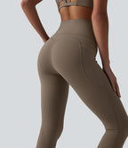 Halara UltraSculpt™ Legging 7/8 gainant taille haute contrasté côtelé pour le yoga avec poches