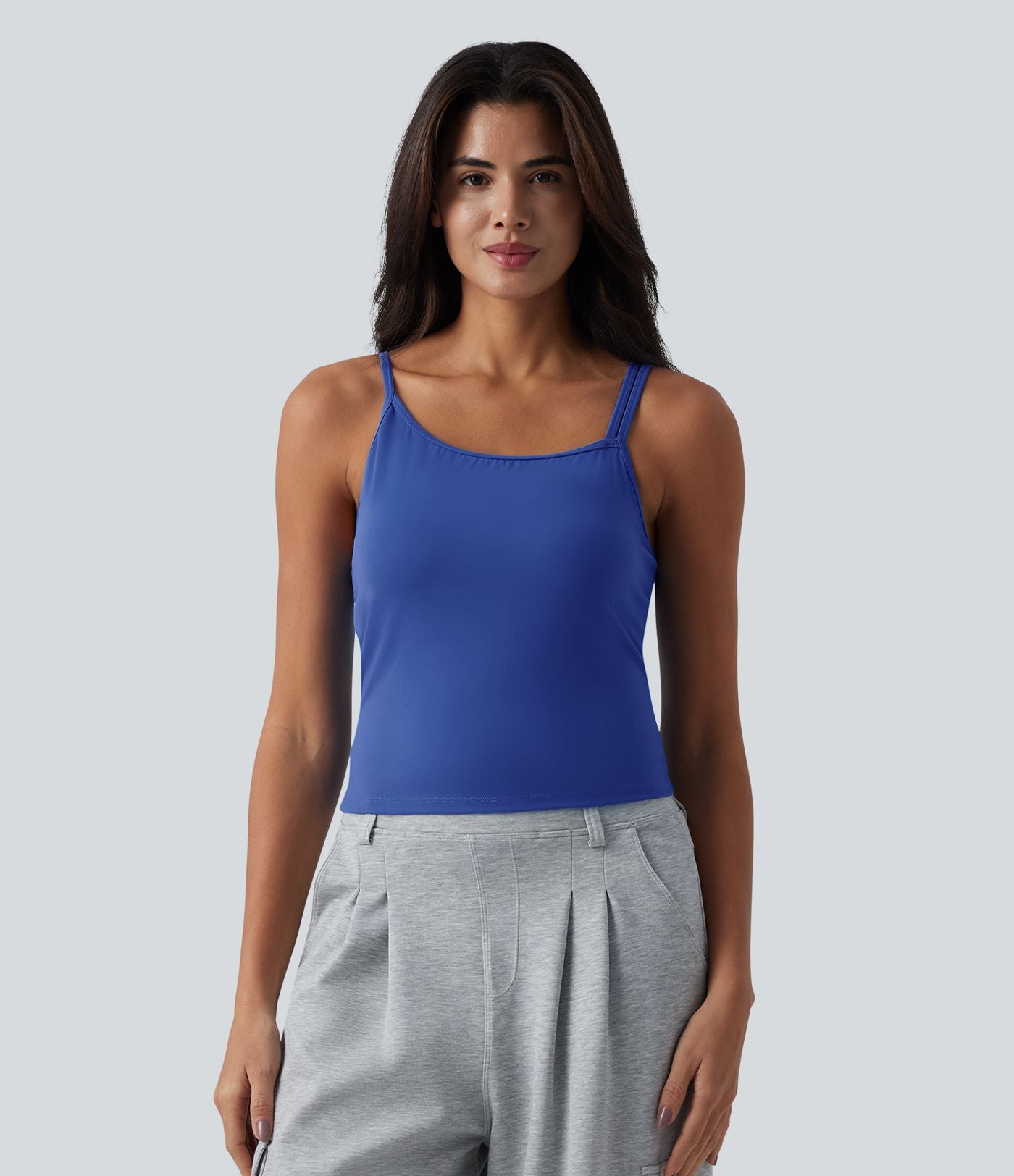 Débardeur casual SoftlyZero™ Plush à encolure asymétrique avec soutien-gorge intégré