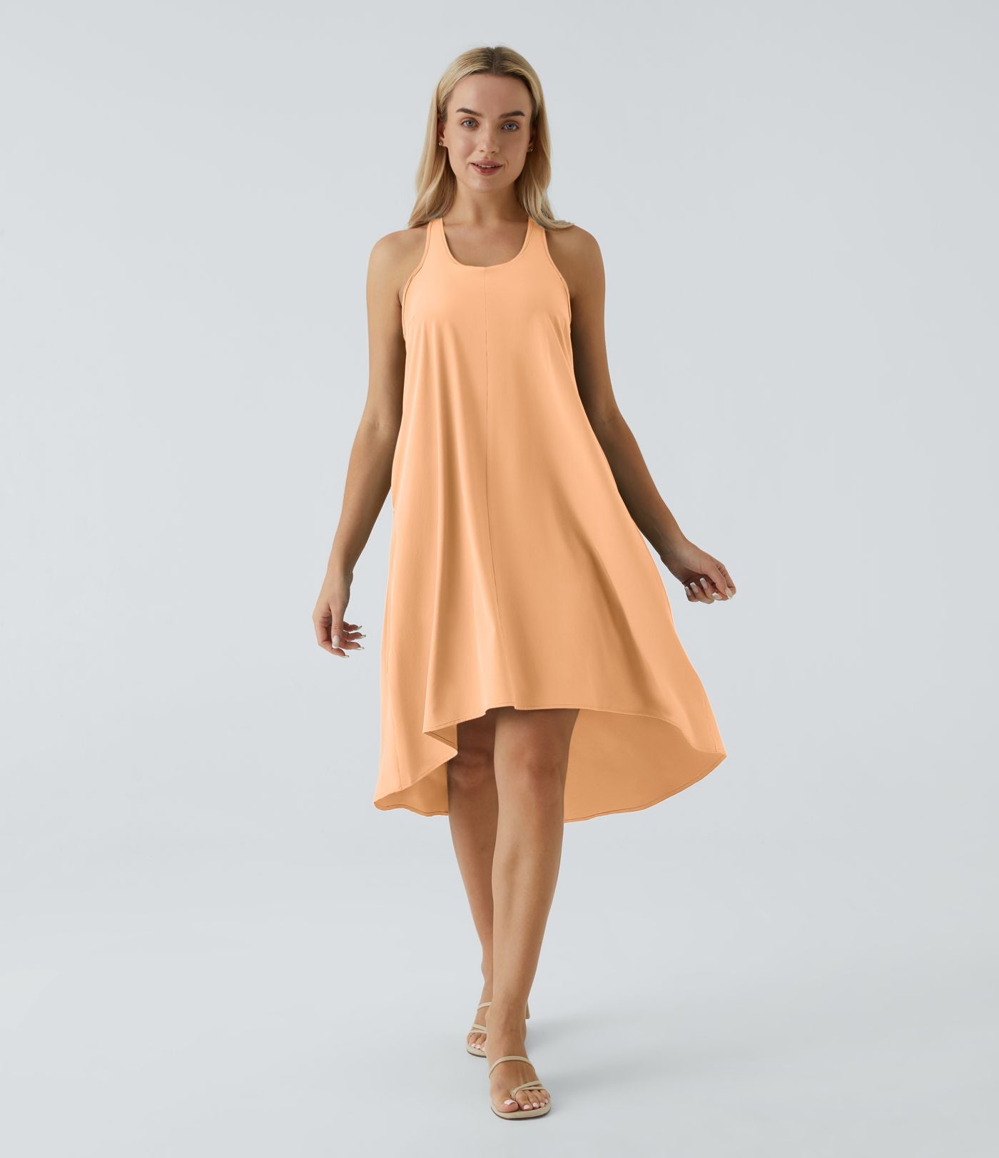 Robe décontractée mi-longue Breezeful™ dos nageur poche latérale fluide asymétrique séchage rapide A-C