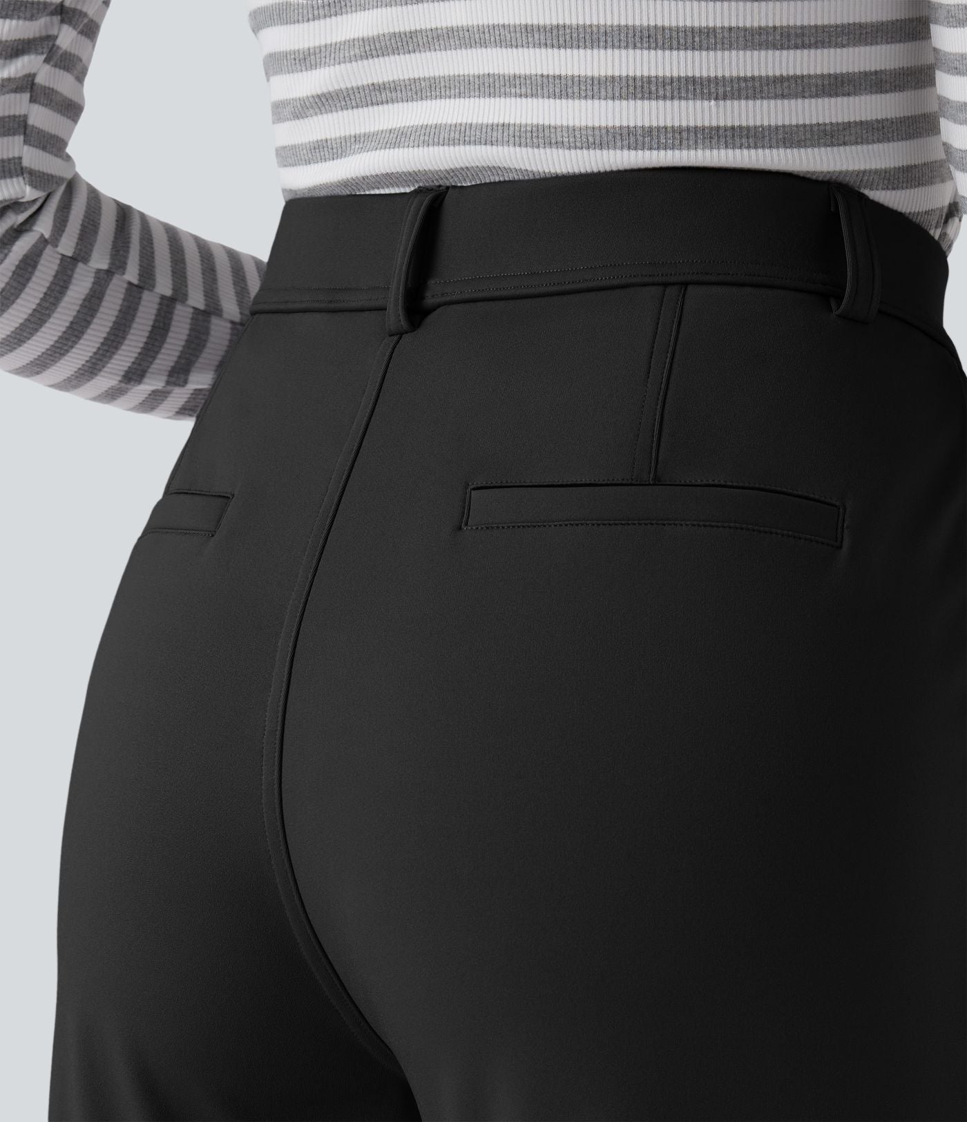 Pantalon tailleur jambes droites slim taille haute Halara Flex™ DayStretch avec poches