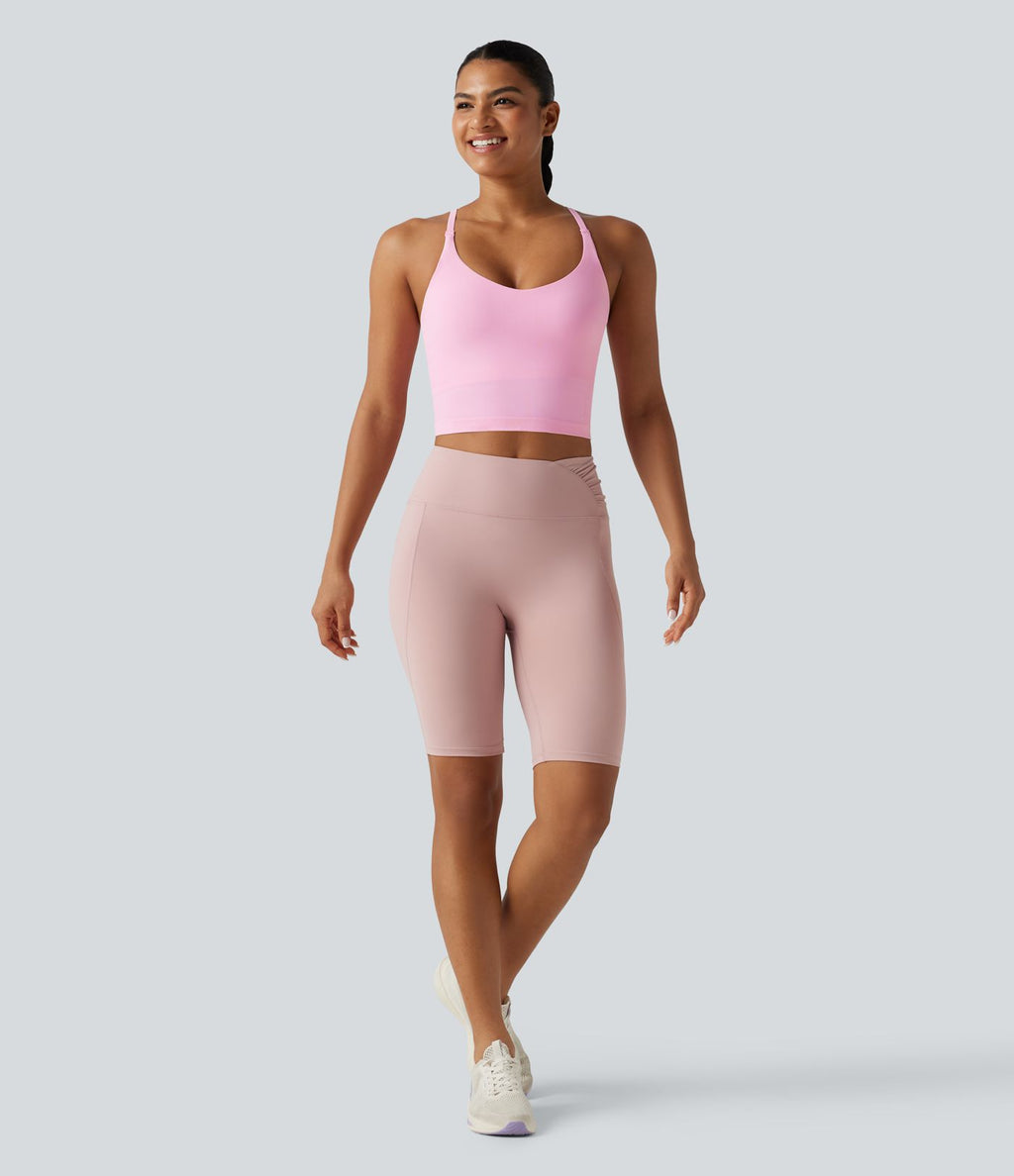 Débardeur de yoga court OneForm Seamless Flow, brassière intégrée