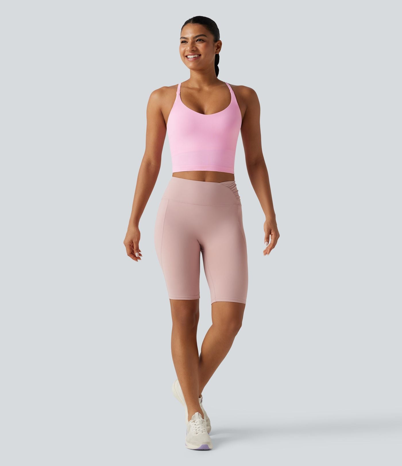 Débardeur de yoga court OneForm Seamless Flow, brassière intégrée