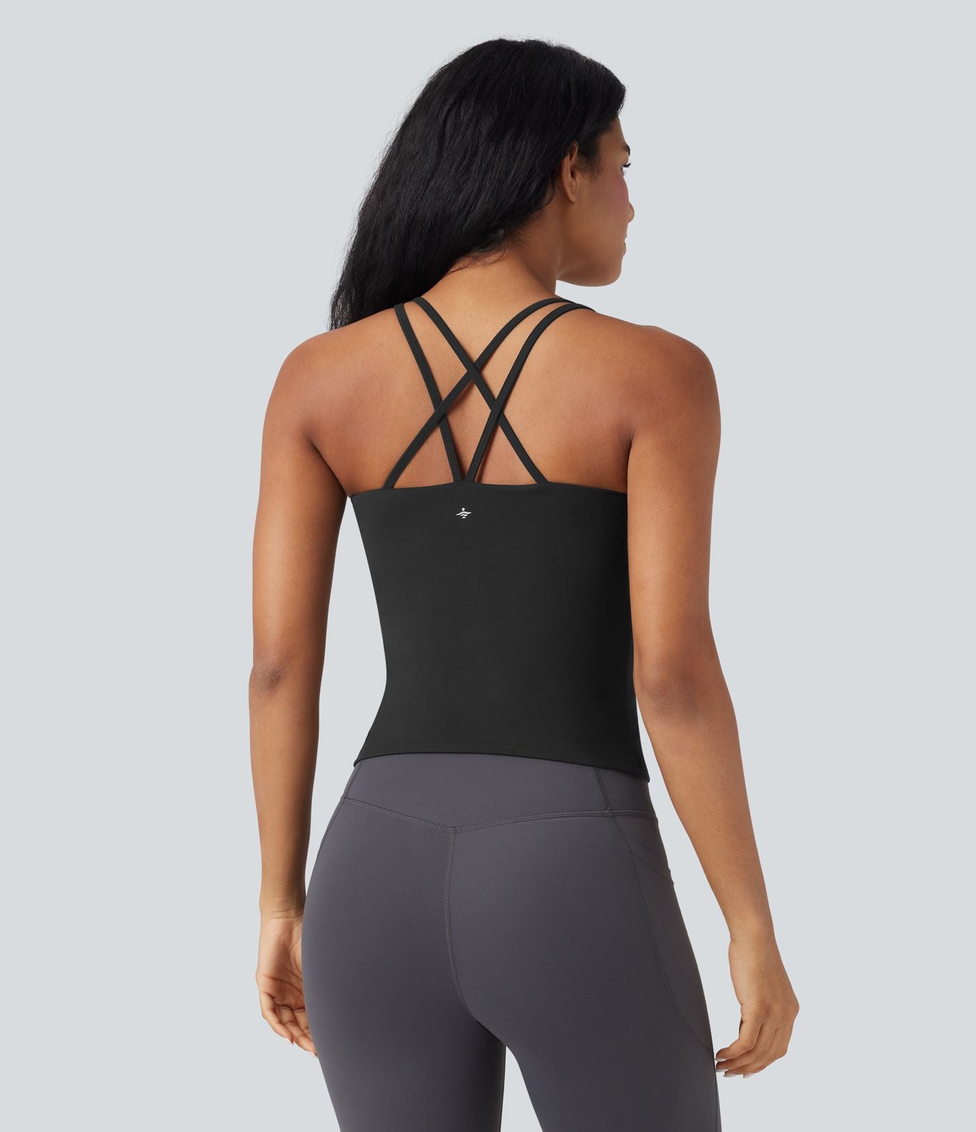 Débardeur yoga SoftlyZero™ Plush double bretelles dos croisé longueur étendue