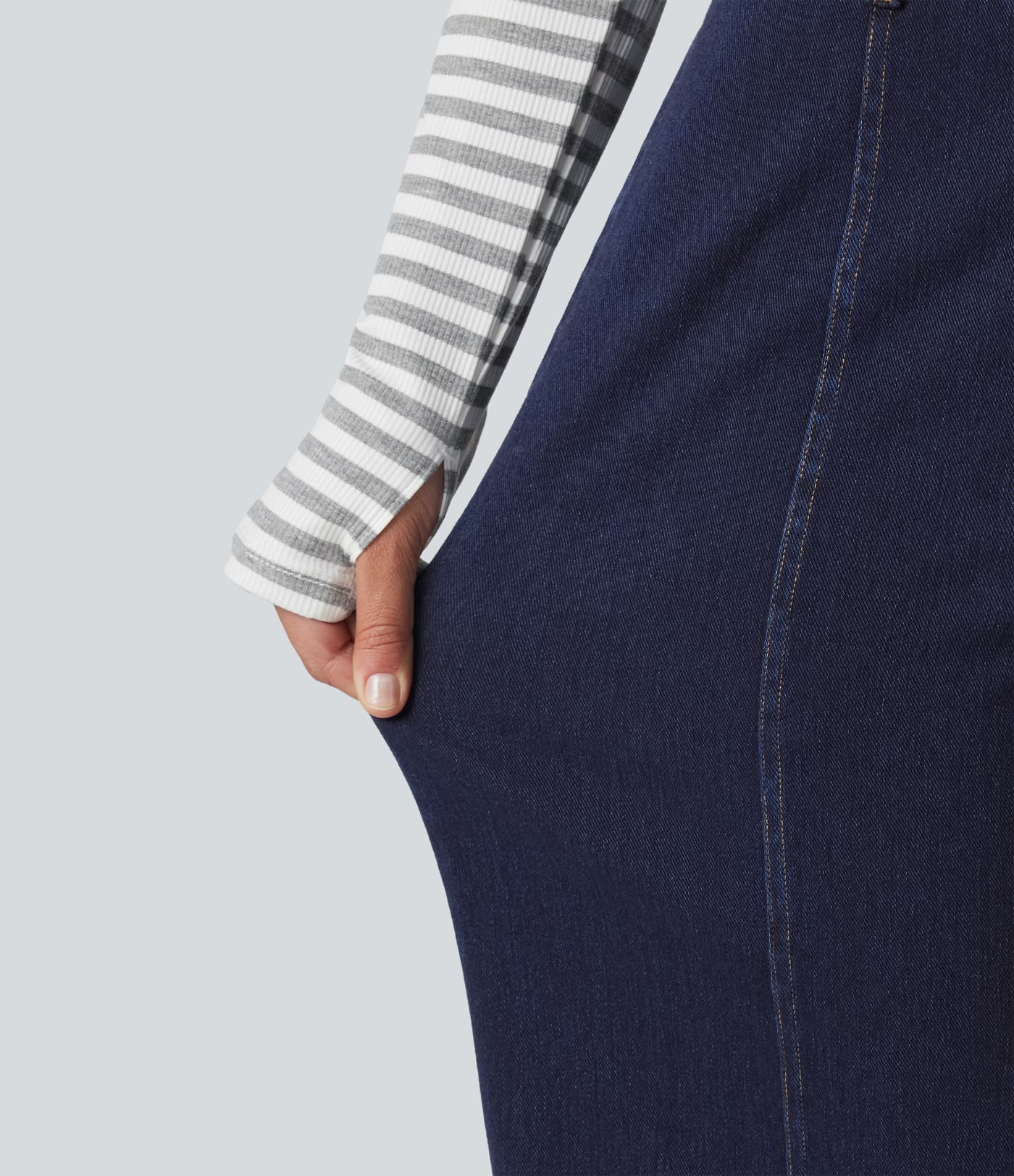 Jean large casual Halara Flex™ taille haute à poches