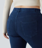 Legging de travail taille haute en denim Halara Flex™ avec poches, 7/8, grande taille