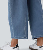 Jean Barrel 7/8 décontracté taille mi-haute avec poches Halara Flex™