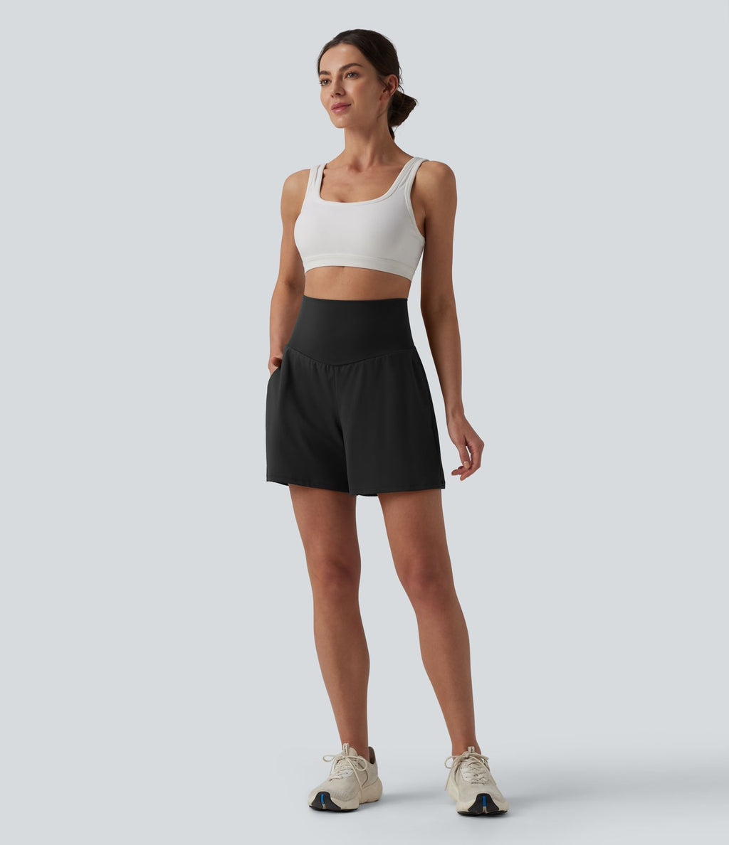 Short de yoga SoftlyZero™ Airy taille haute effet frais InstantCool avec poches 12,5 cm