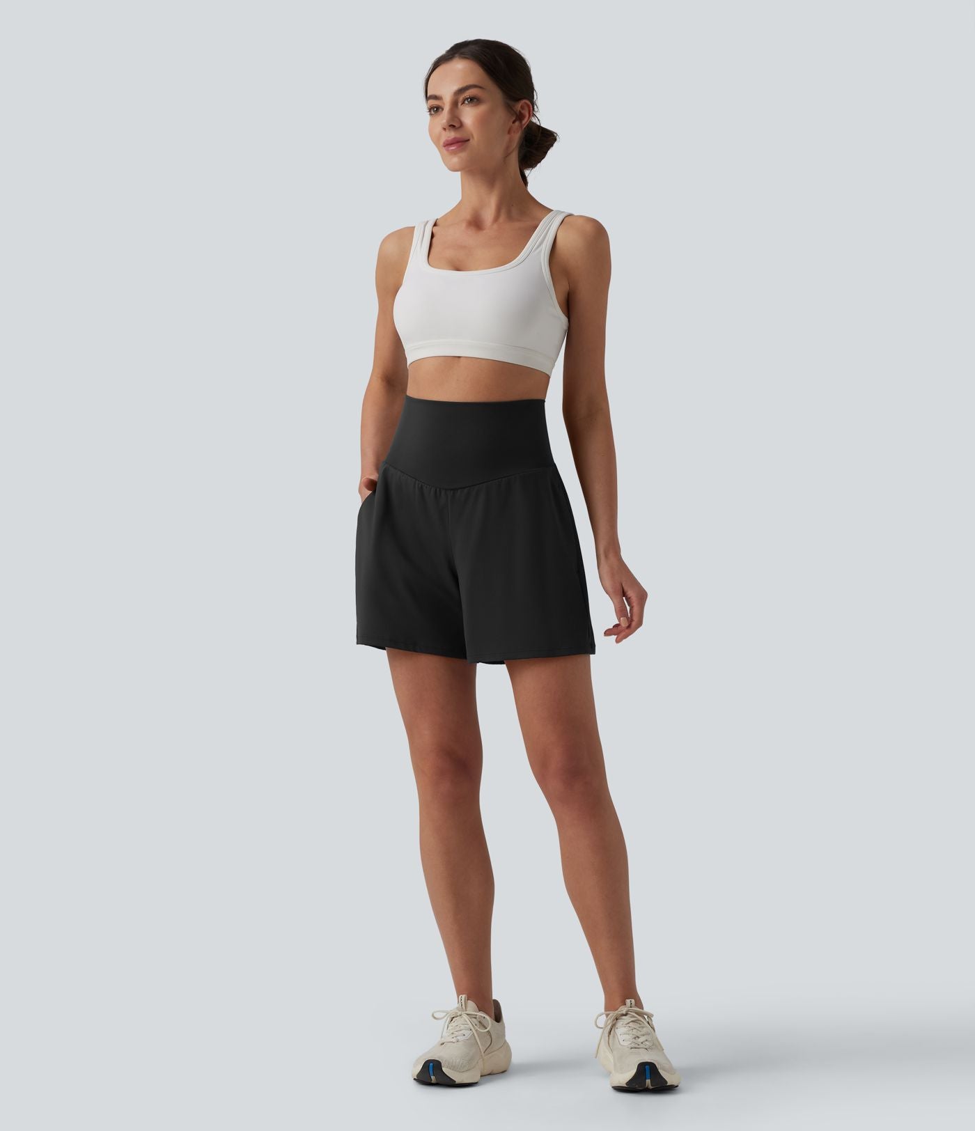 Short de yoga SoftlyZero™ Airy taille haute effet frais InstantCool avec poches 12,5 cm