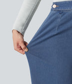 Halara Flex™ Jean droit casual taille haute avec poches