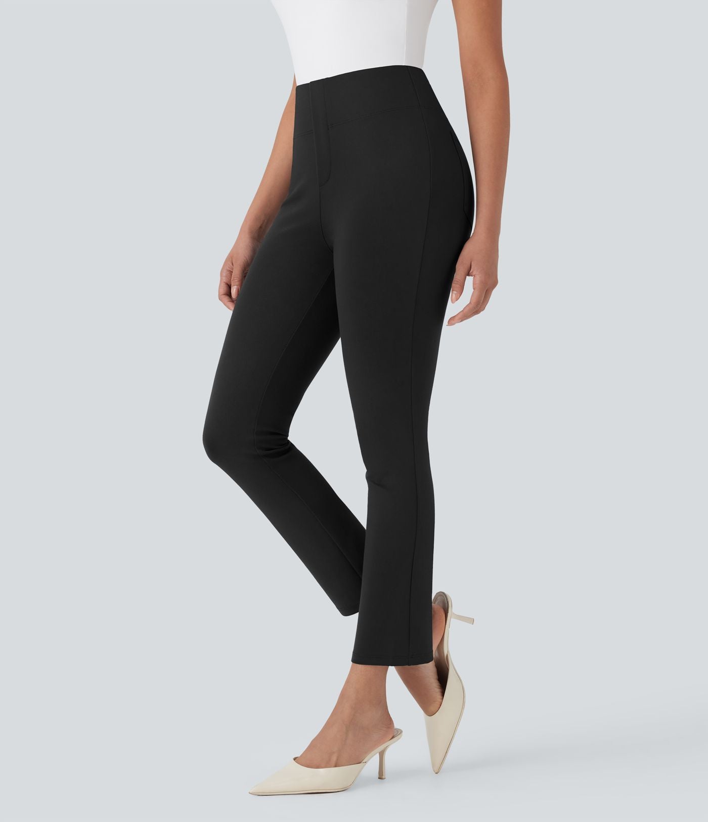 Pantalon de travail fuselé court taille haute Halara Flex™ avec poches