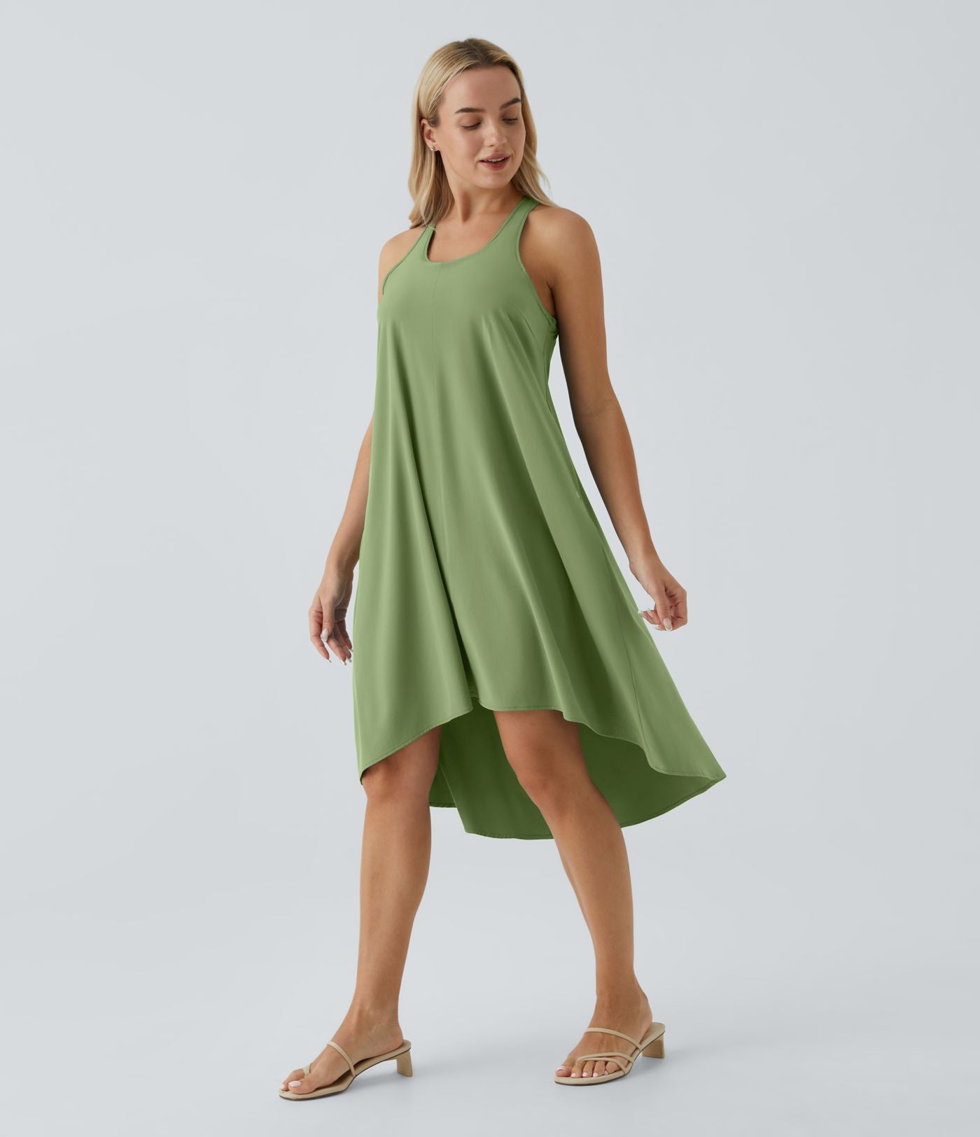 Robe décontractée mi-longue Breezeful™ dos nageur poche latérale fluide asymétrique séchage rapide A-C