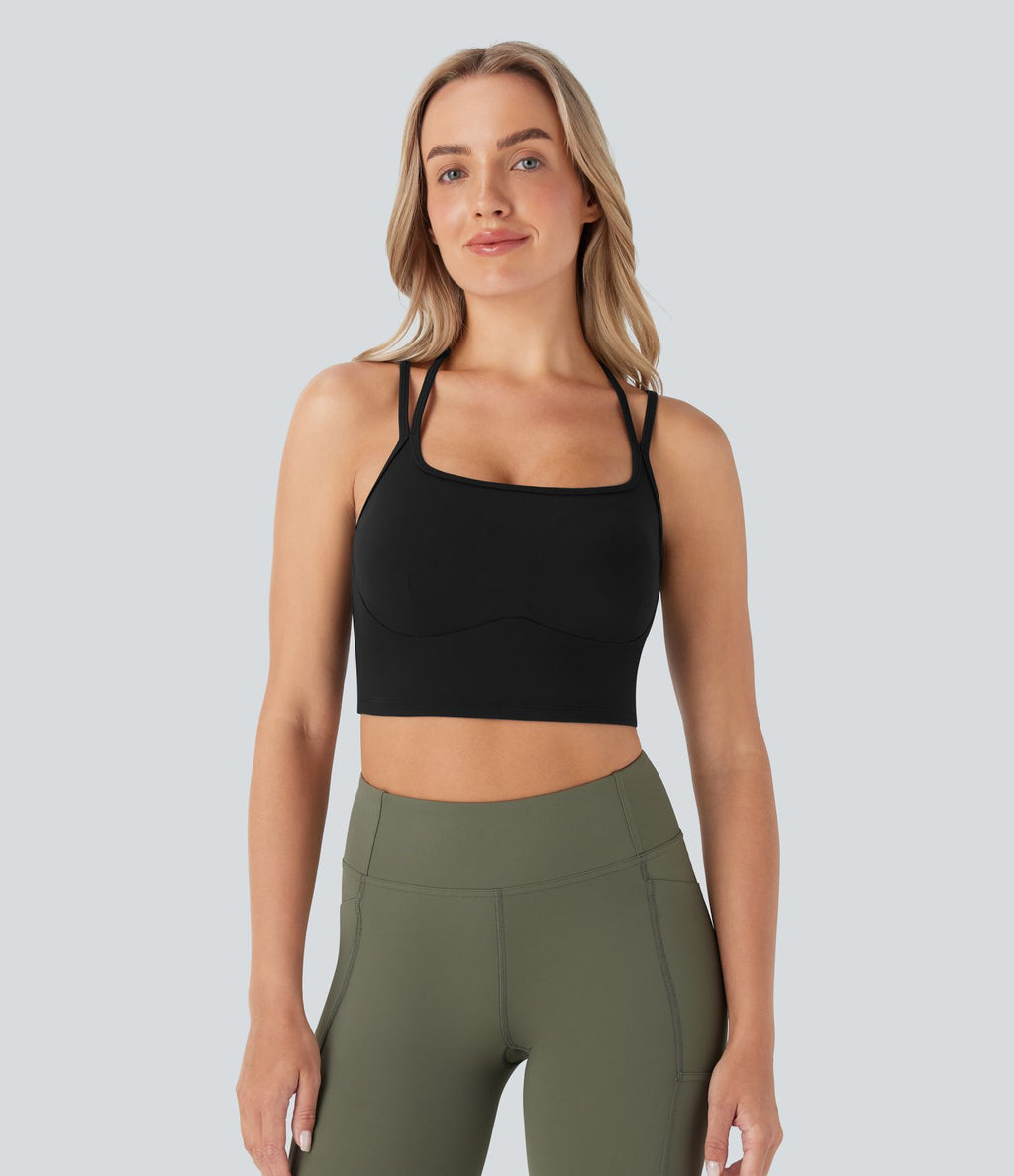 Brassière de sport yoga SoftlyZero™ Plush soutien léger double bretelles bonnets A-D