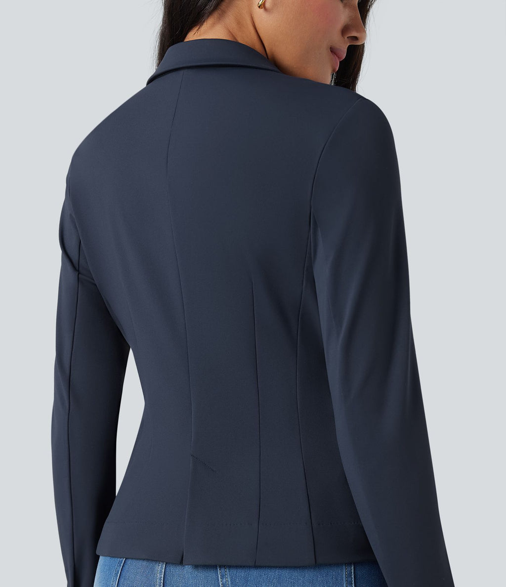 Blazer de travail col cranté à manches longues DayStretch avec poches