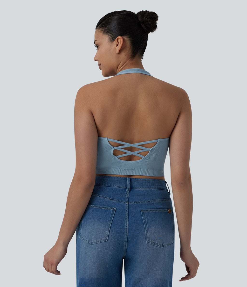 OneForm Débardeur décontracté court dos nu sans couture Seamless Flow