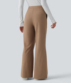 Pantalon tailleur évasé asymétrique taille haute Halara Flex™ DayStretch avec poches