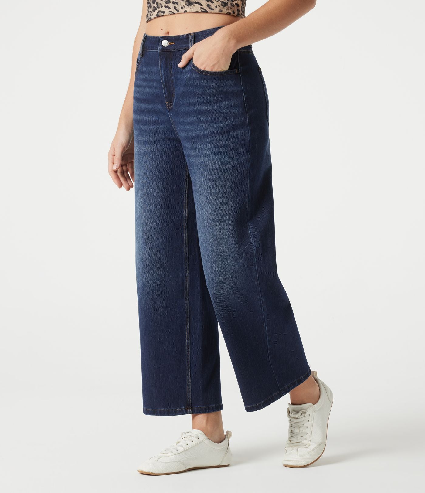 Halara Flex™ Jean large 7/8 taille mi-haute avec poches