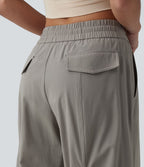 Jogging cargo ample décontracté taille haute avec cordon de serrage avec poches