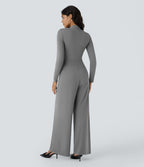 Combinaison de cérémonie à manches longues, coupe large avec poches latérales et zip invisible - Édition Easy Peasy