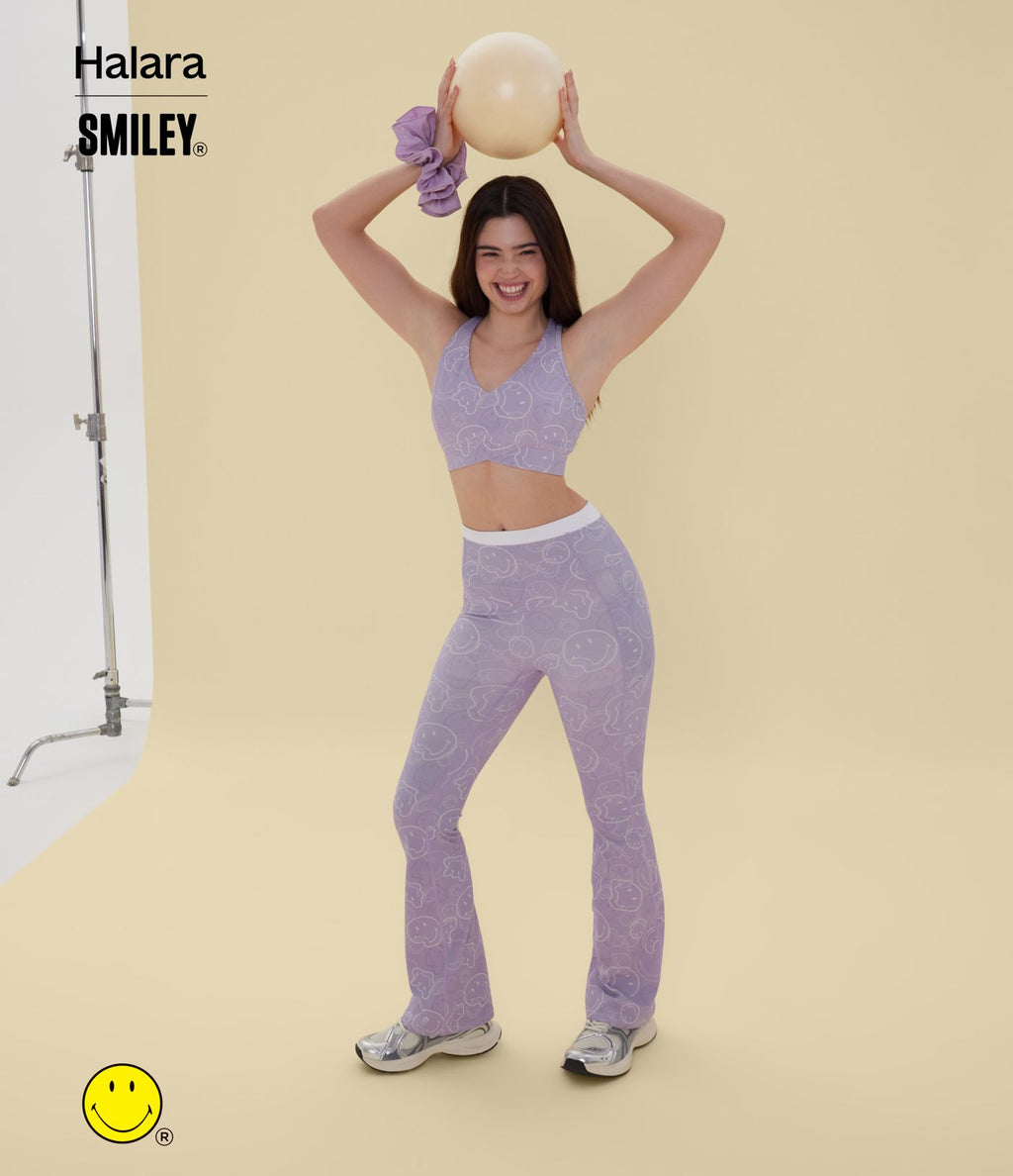 Brassière de sport training Halara X Smiley® Halara UltraSculpt™ maintien moyen col V dos nageur