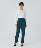 Pantalon de travail Halara Flex™ fuselé, taille haute, avec poches