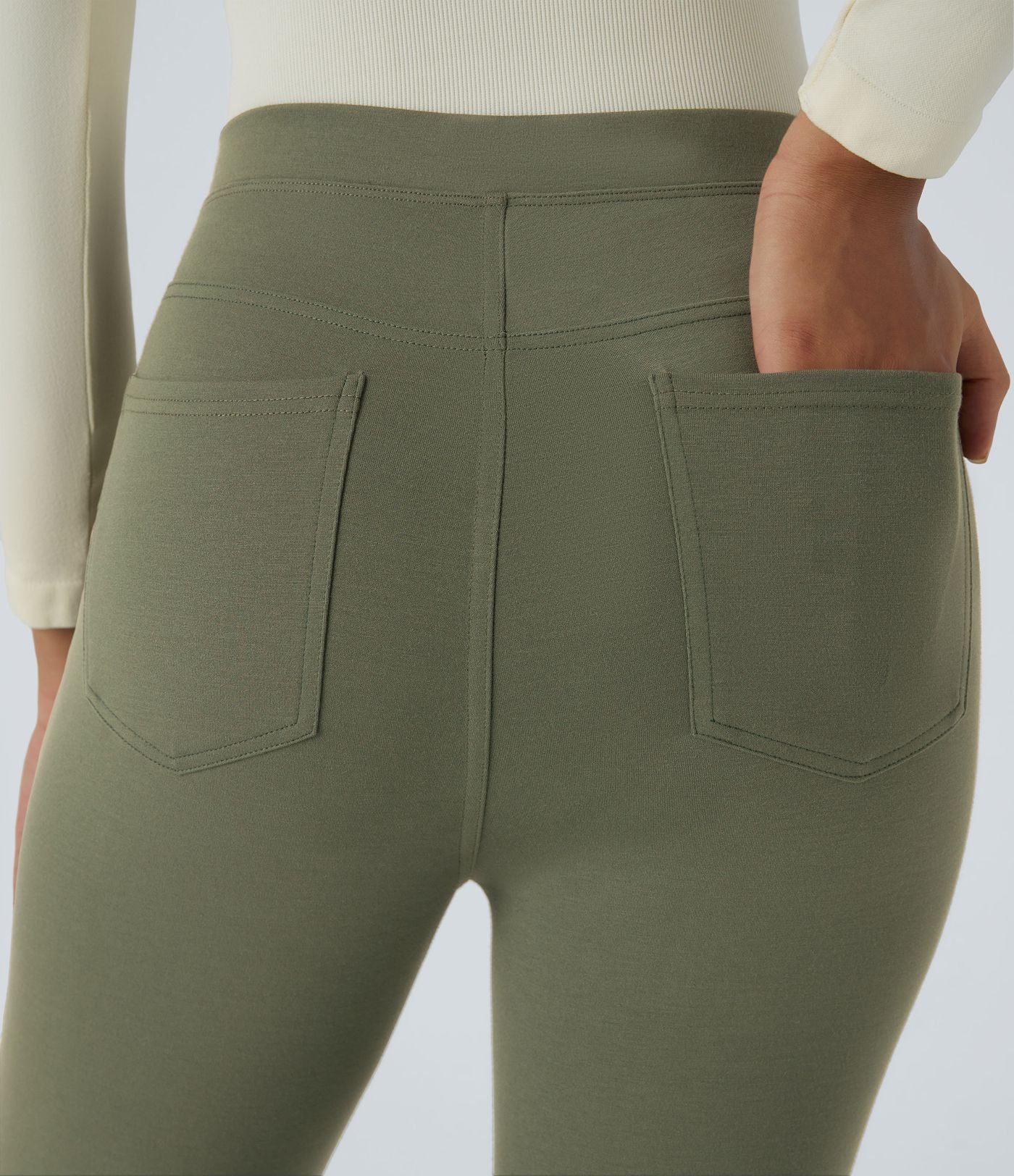 Pantalon tailleur ajusté taille haute Halara Flex™ avec poches