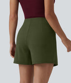 Jupe-short mini tailleur taille haute infroissable longueur rallongée