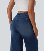 Halara Flex™ Jean large casual gainant taille haute avec poches
