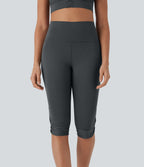 Leggings corsaire de yoga à taille haute, découpes, détails torsadés, séchage rapide et poche