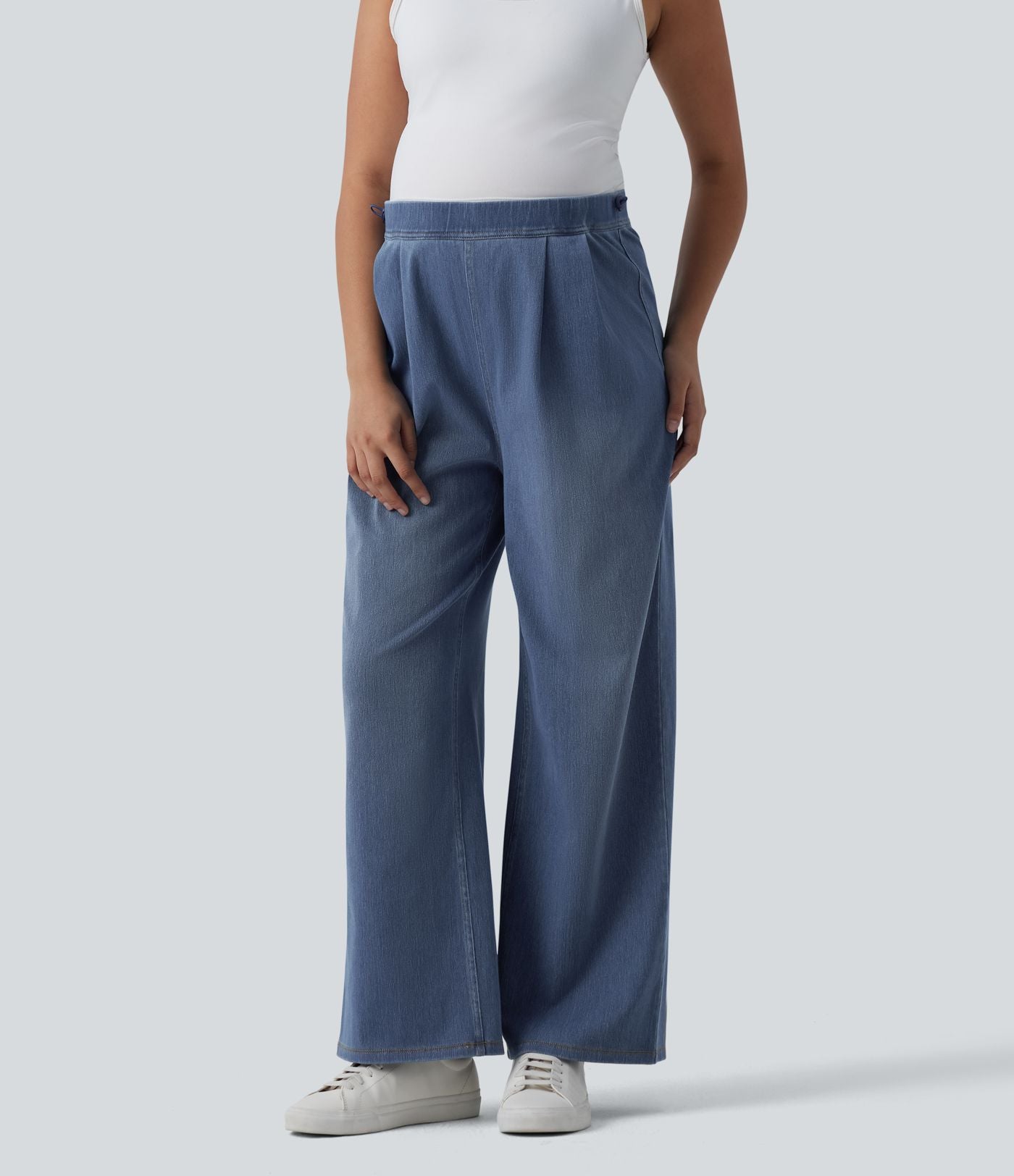Halara Flex™ Jean large de grossesse taille haute avec poches