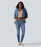 Jean skinny 7/8 casual Halara Flex™ Curvy taille mi-haute avec poches