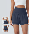 Short de yoga 2-en-1 SoftlyZero™ Airy taille très haute effet frais InstantCool 12,5 cm avec poches
