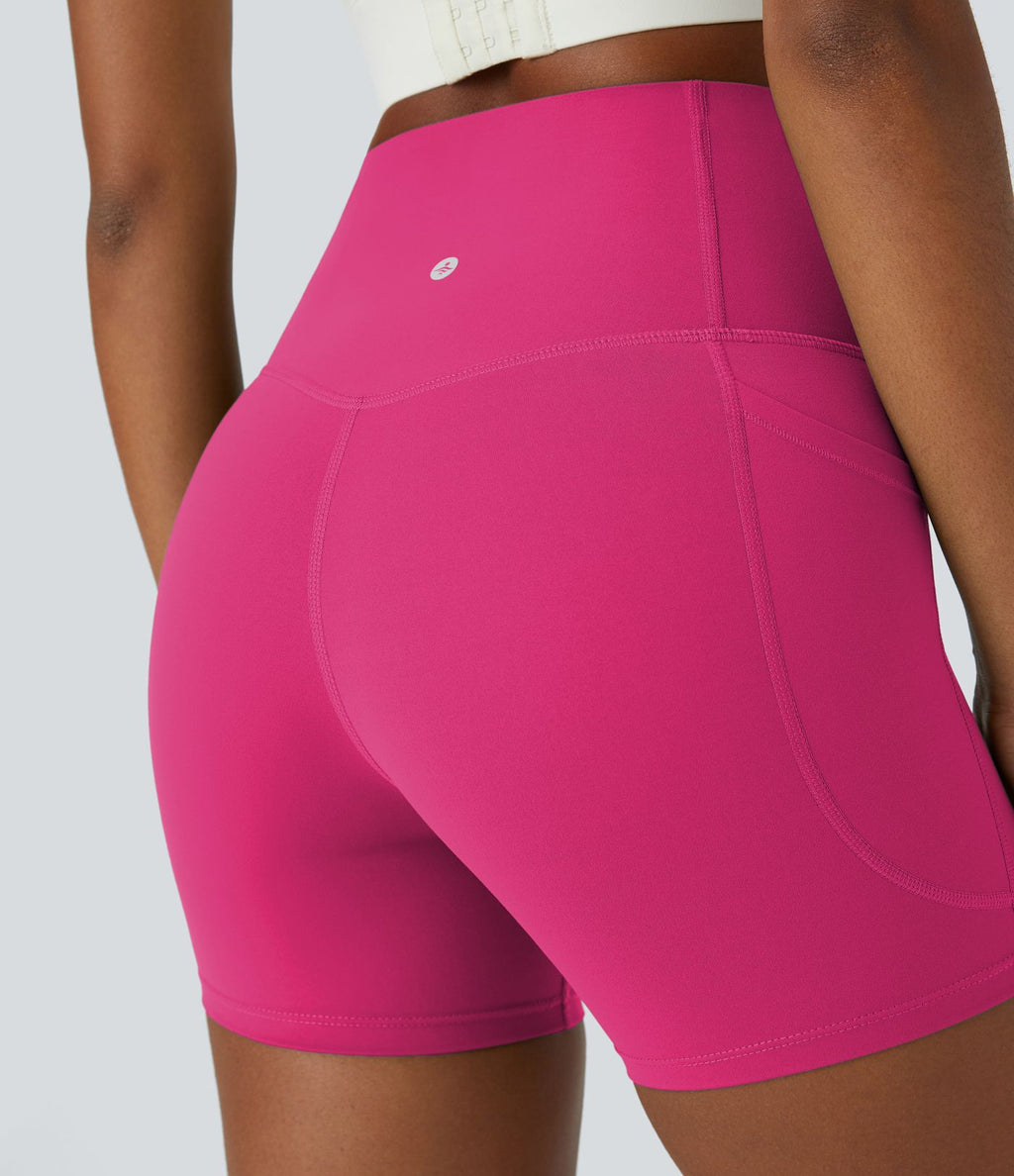Short cycliste d'entraînement gainant taille haute UltraSculpt™ SoCinched à poches latérales 12,5 cm