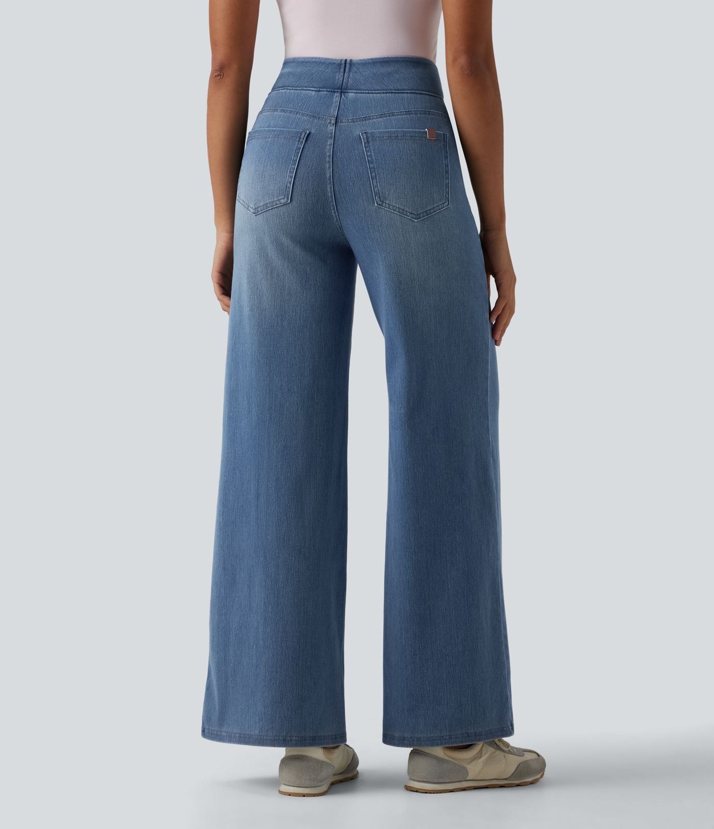 Jean large décontracté Halara Flex™ taille haute gainant avec poches