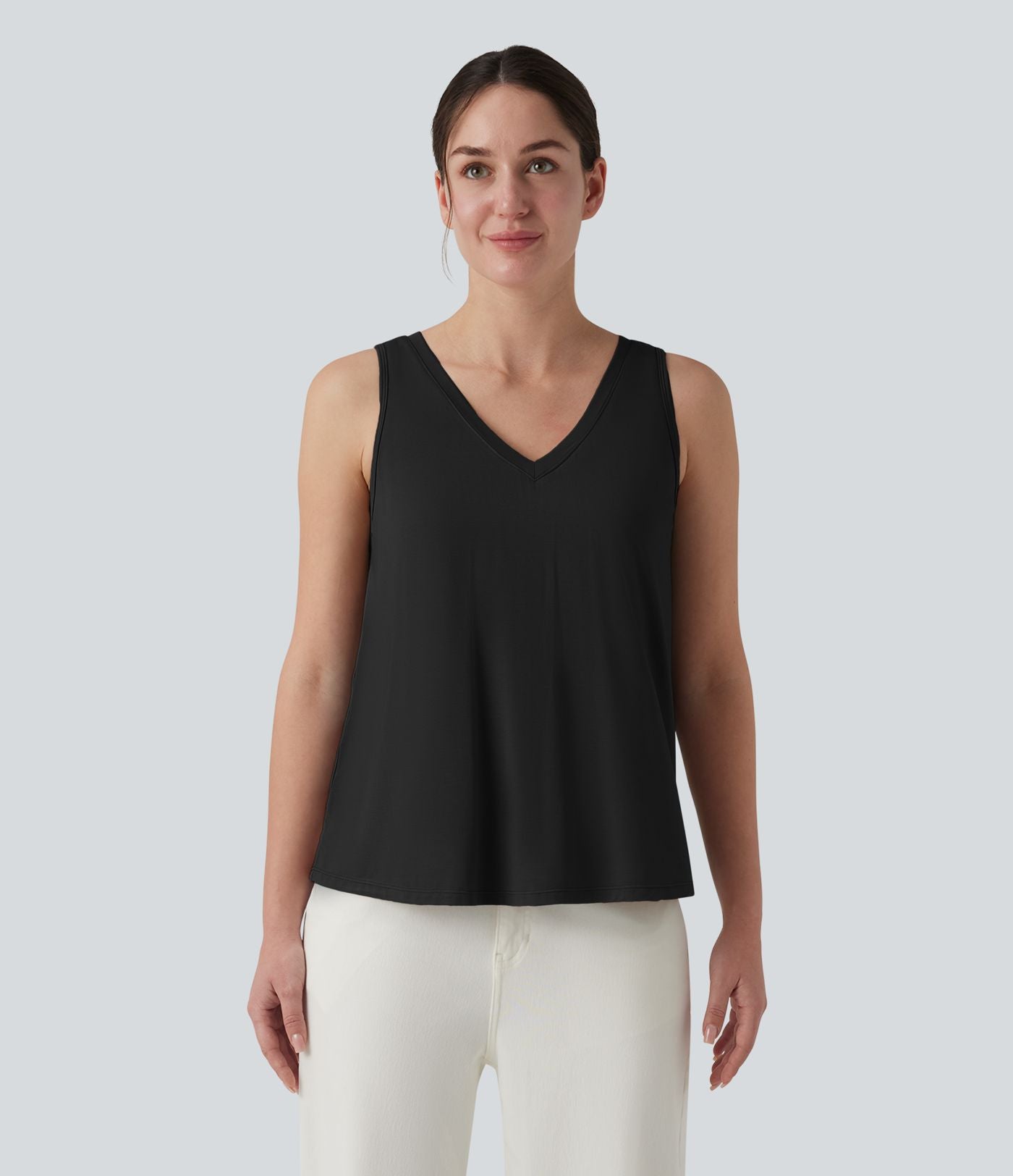 Débardeur casual ample col V avec brassière intégrée