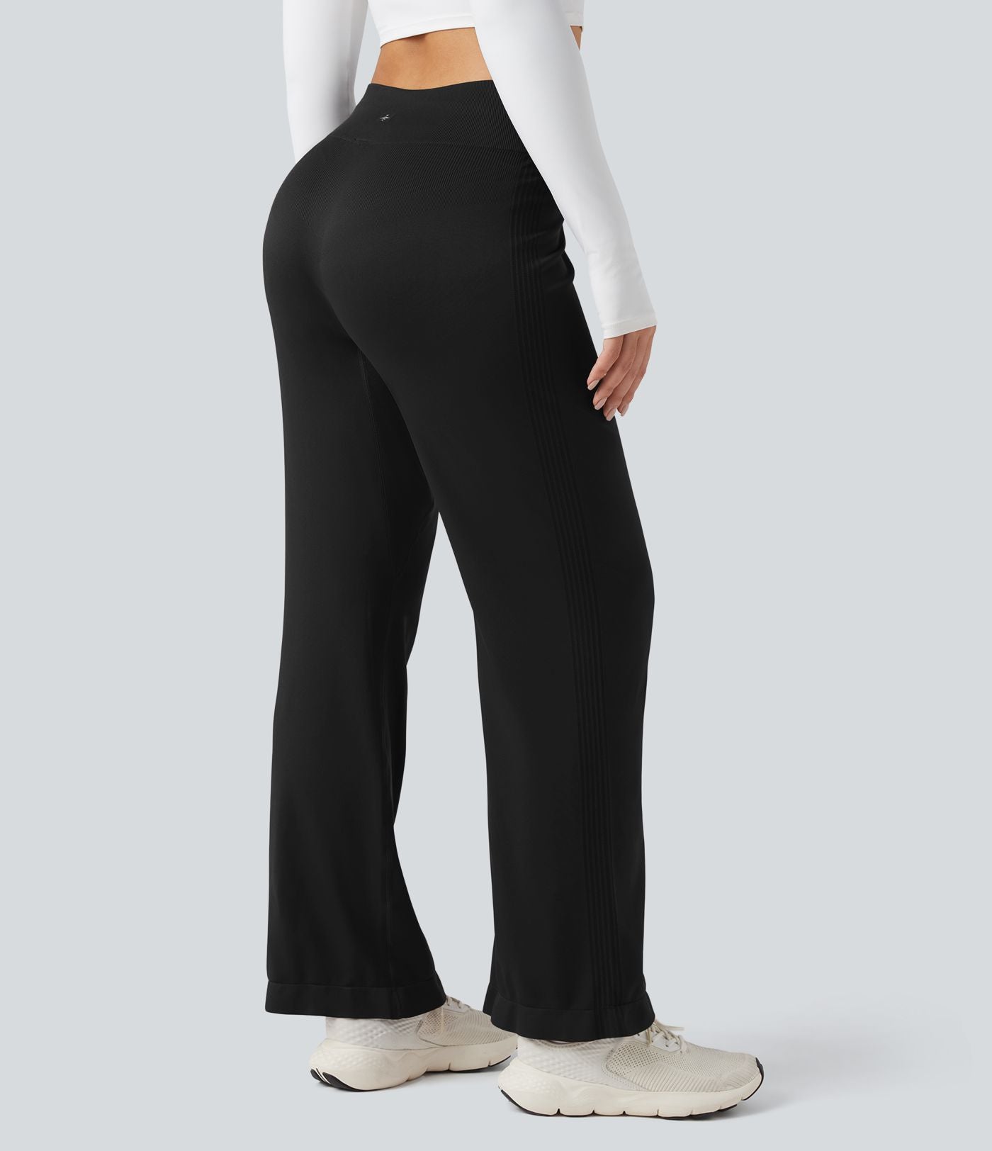 Pantalon de yoga taille haute coupe droite sans couture Seamless Flow
