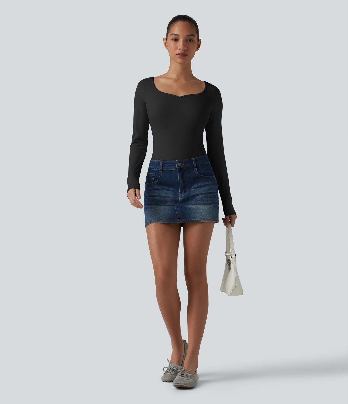 Body moulant manches longues