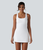 Robe de sport SoftlyZero™ Airy 2-en-1 à dos nageur croisé en mesh respirant avec brassière intégrée et effet frais InstantCool avec poches, protection solaire UPF50+
