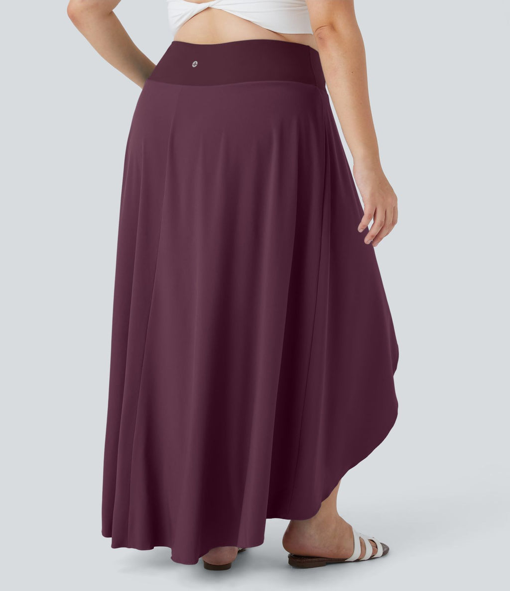 Breezeful™ Taille Haute à Volants 2 en1 Fluide Sèchement Rapide Quotidien Causal Grande Taille
