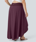 Breezeful™ Taille Haute à Volants 2 en1 Fluide Sèchement Rapide Quotidien Causal Grande Taille
