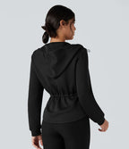 Veste de sport SpacerTek™ à capuche, manches longues, ourlet arrondi