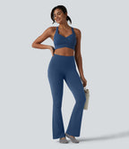 Brassière de sport SoftlyZero™ Plush maintien léger dos nu avec découpes et brassière intégrée