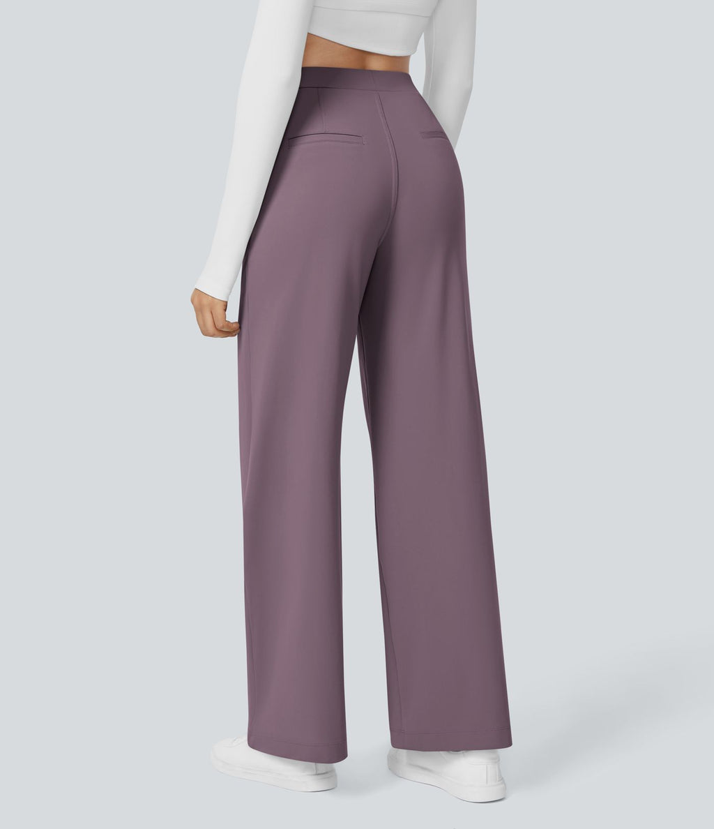 Pantalon tailleur Halara Flex™ DayStretch coupe droite taille haute avec poches