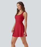 Softlyzero™ Airy Robe de yoga dos nu avec torsade effet fraîcheur et short intégré - Version Easy Peasy