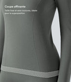 Haut thermique col rond à manches longues sans couture HeatCore OneForm Seamless Flow
