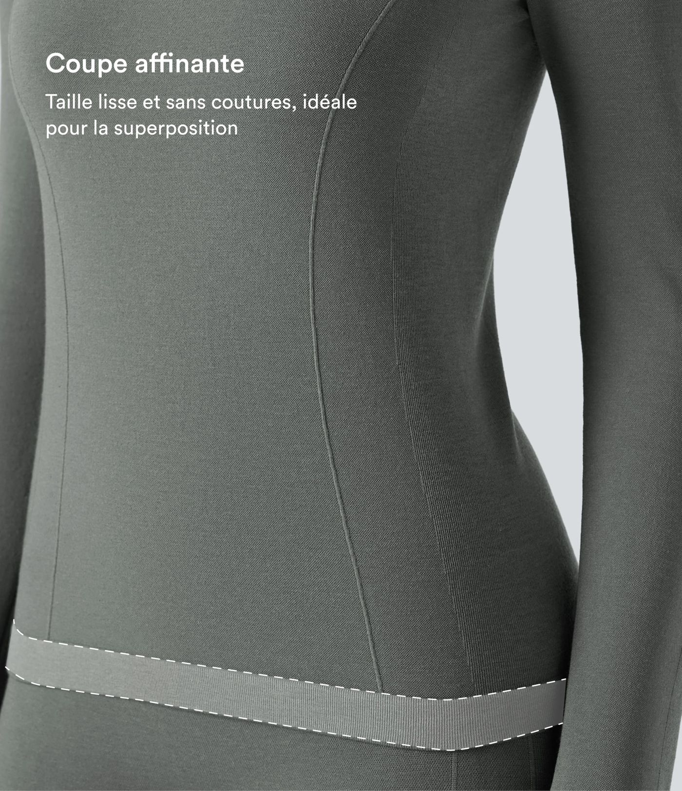 Haut thermique col rond à manches longues sans couture HeatCore OneForm Seamless Flow