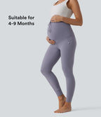 Halara UltraSculpt™ Legging yoga maternité 7/8 uni taille ultra haute à cordon de serrage avec poches