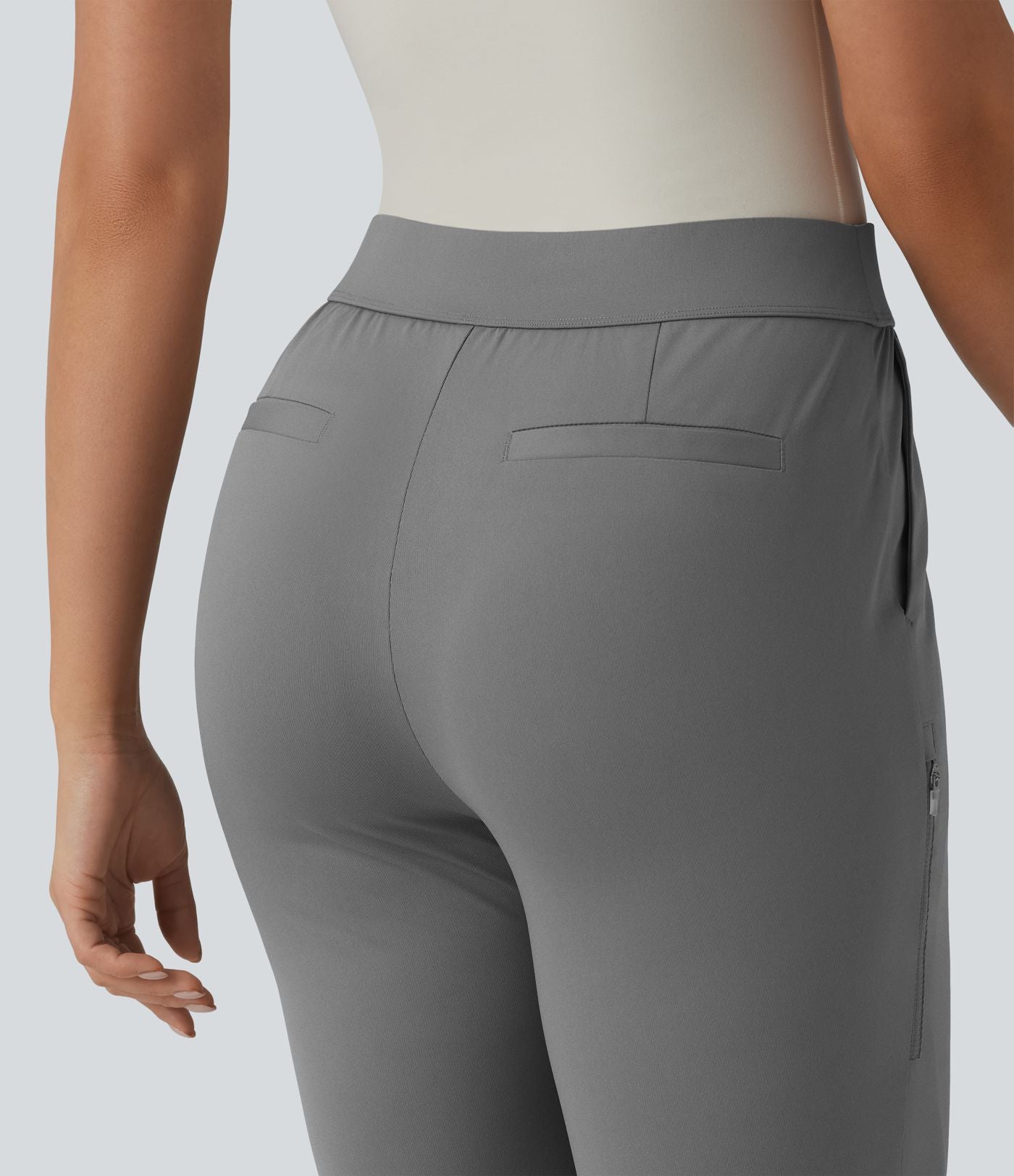 Pantalon de golf fuselé taille haute avec poches