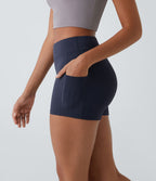 Short de yoga SoftlyZero™ Airy 8,8 cm taille haute poches latérales uni effet frais InstantCool