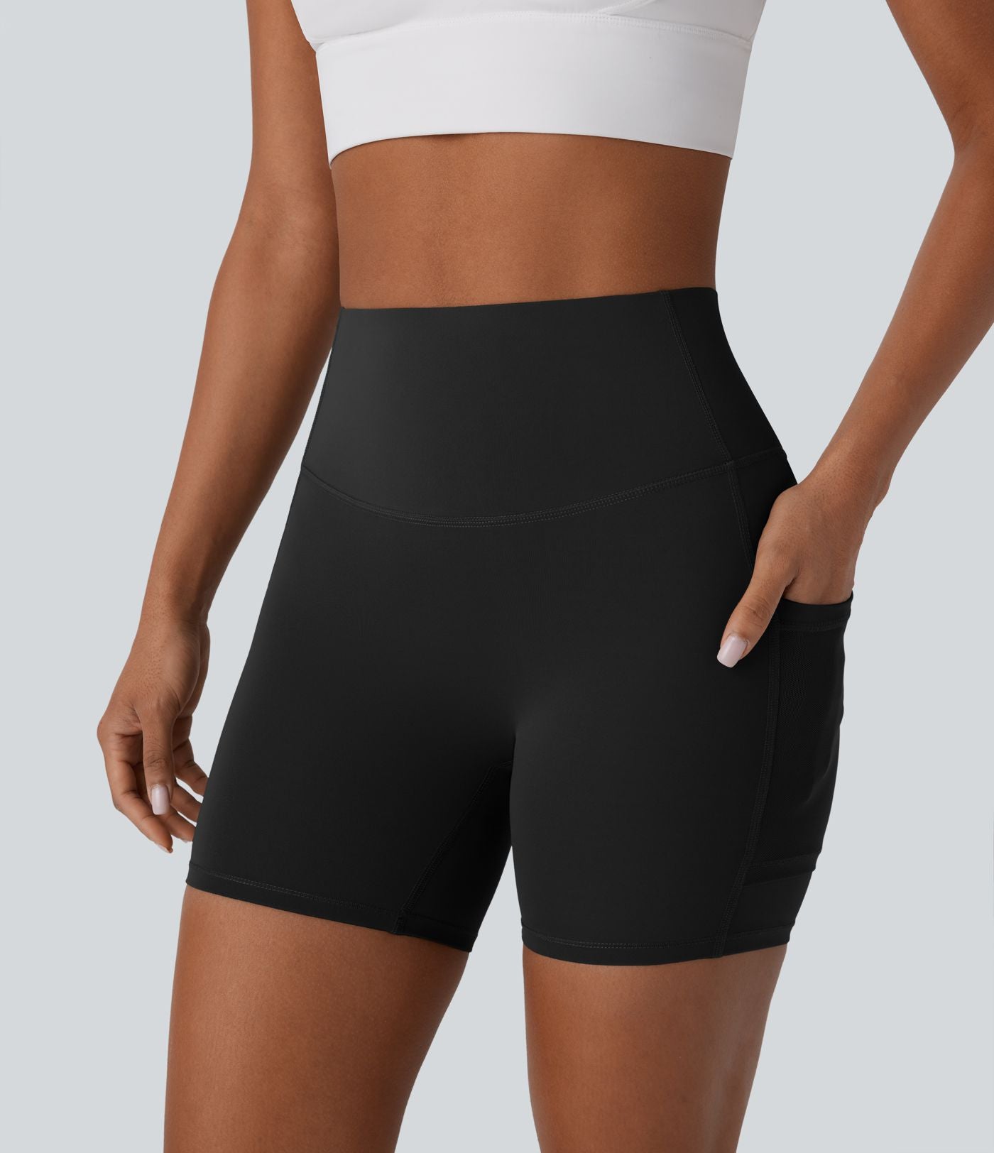 Short 2-en-1 d'entraînement gainant taille haute à séchage rapide avec poches Breezeful™