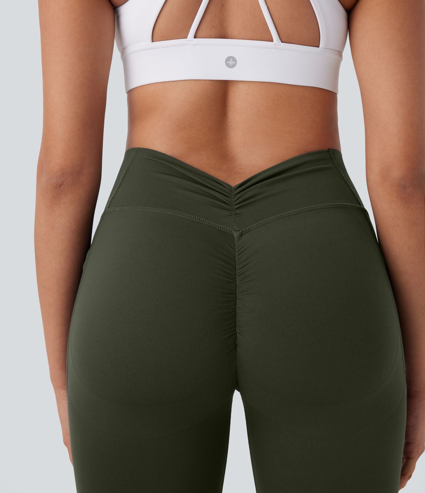 Legging de yoga gainant galbant taille haute avec fronces et poches Halara UltraSculpt™